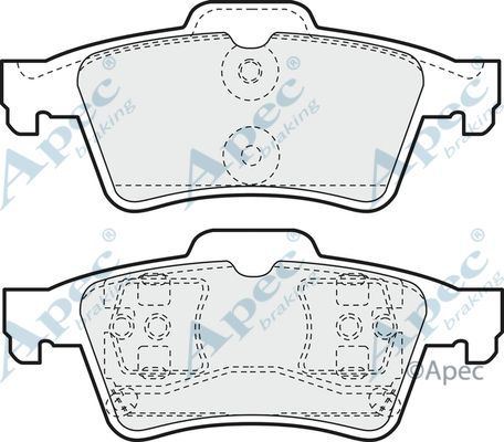 APEC BRAKING stabdžių trinkelių rinkinys, diskinis stabdys PAD1195